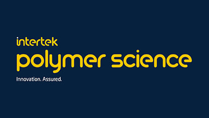 Intertek Polymer Science logo on dark blue